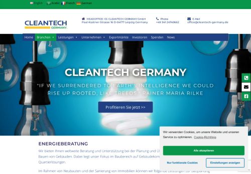 Cleantech Germany  Energie Beratung