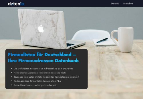 Datenio.de | Branchenverzeichnis und Firmenlisten